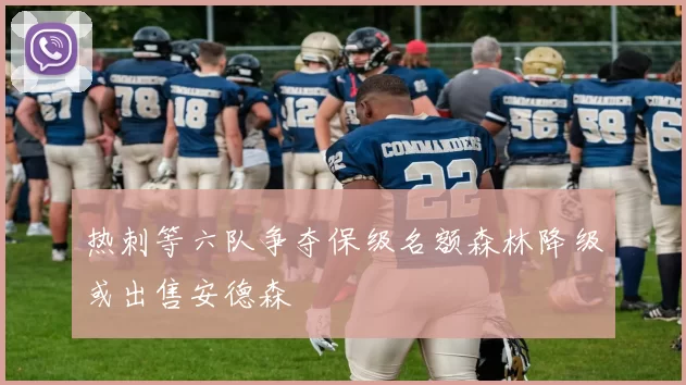 热刺等六队争夺保级名额森林降级或出售安德森